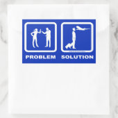 Piloot vrouw vliegtuig Probleem Oplossing
 Rechthoekige Sticker (Tas)