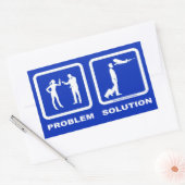 Piloot vrouw vliegtuig Probleem Oplossing
 Rechthoekige Sticker (Envelop)