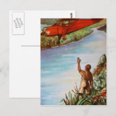 Piloot Waving Briefkaart (Voorkant / Achterkant)