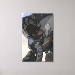 Piloot zit in zijn A-10 Thunderbolt II Canvas Afdruk