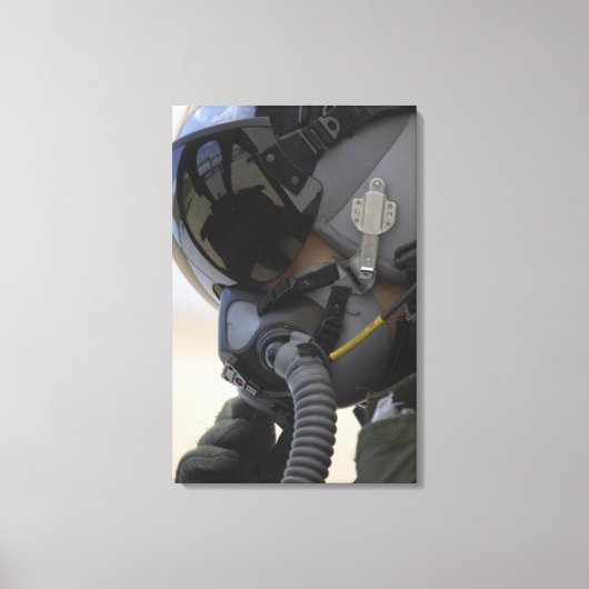 Piloot zit in zijn A-10 Thunderbolt II Canvas Afdruk (Voorkant)