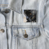 Piloot zit in zijn A-10 Thunderbolt II Vierkante Button 5,1 Cm (In situ)