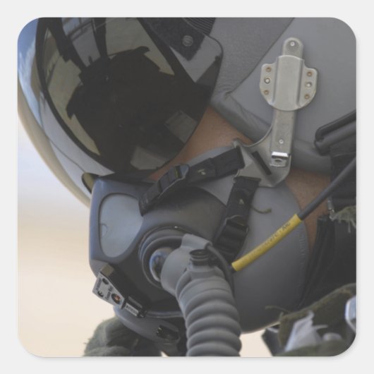 Piloot zit in zijn A-10 Thunderbolt II Vierkante Sticker (Voorkant)