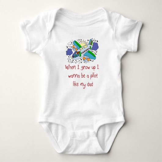 Piloot zoals mijn baby t-shirt voor mijn vader (Voorkant)