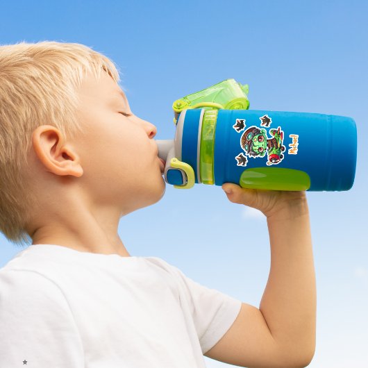 Piloot Zombie vliegt Vliegtuig & Bat Grappig Hallo Sticker