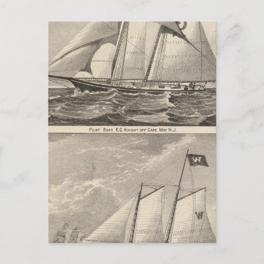 Pilootboten EG Knight en Whilldin Briefkaart (Voorkant)