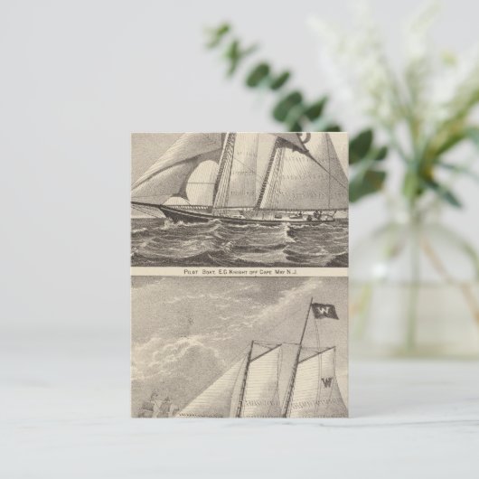 Pilootboten EG Knight en Whilldin Briefkaart (Staand voorkant)