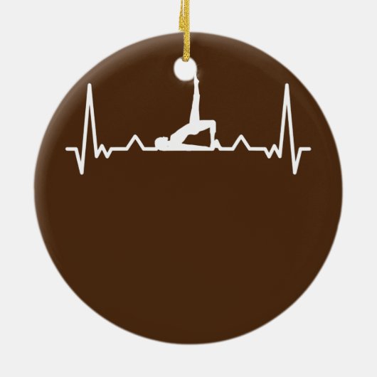 Piloothartslag van de Werkout Keramisch Ornament (Achterkant)