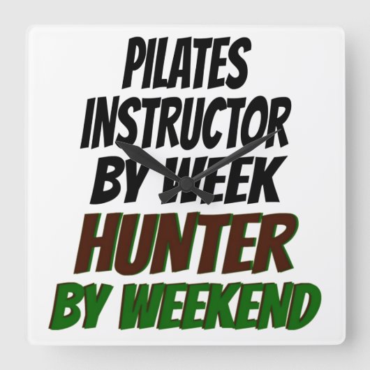 Pilootinstructeur Hunter Vierkante Klok (Voorkant)