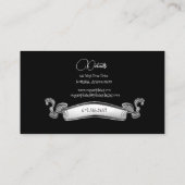 Pilootinstructeur Silhouette Pose Black & White Visitekaartje (Achterkant)