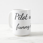 Pilootleven grappig leven mok (Voorkant links)