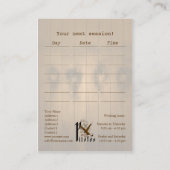 Pilootprogramma II - Bedrijfs-, planningskaart Afsprakenkaartje (Achterkant)