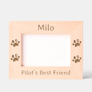 Piloot's Beste Vriend Zachte Hond Pootafdruk Aange Gegraveerde Lijstjes