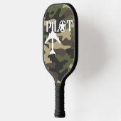 Piloottypografie en camouflage van militaire vlieg pickleball paddle (Links)