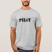 Pilootvleugels met propeller koele luchtvaart t-shirt (Voorkant)