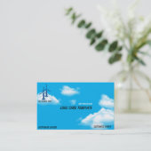 Pilootwolken voor de navigatiekaart op de drone visitekaartje (Staand voorkant)