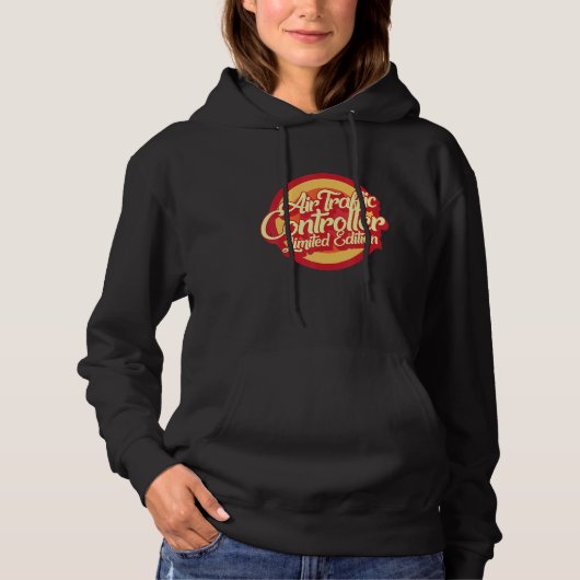 Pilot Air Traffic Controller  Retro ATC Aviation F Hoodie (Voorkant)