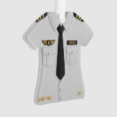 Pilot Airplane Captain Aviation Christmas Ornament (voorkant)