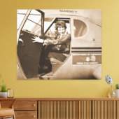 Pilot Amelia Earhart 1936 Canvas Afdruk (Insitu (Woonkamer))