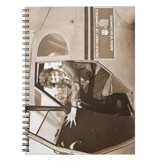 Pilot Amelia Earhart 1936 Notitieboek (Voorkant)