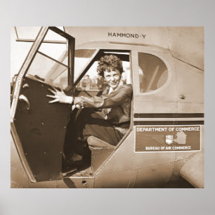 Pilot Amelia Earhart 1936 Poster
