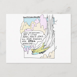 Pilot April Fools Cartoon Funny Gifts & T - shirts Briefkaart