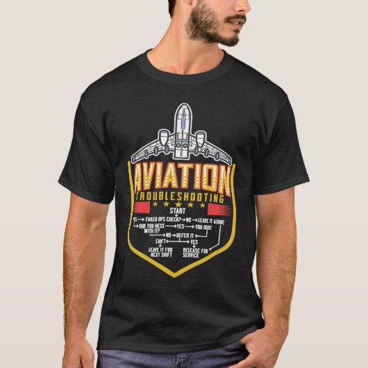 Pilot Aviation Aircraft Mechanic Flight Instructor T-shirt (Voorkant)