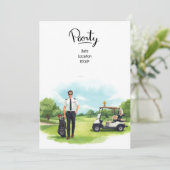 Pilot Aviation Industry Golfer  Kaart (Staand voorkant)