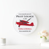 Pilot Aviation Vliegtuig Lounge Pub Bar Teken Grote Klok (Huis)