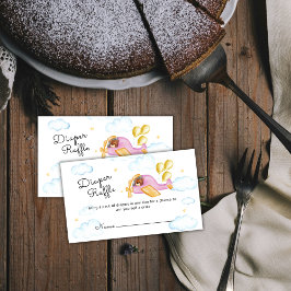 Pilot Bear Airplane Diaper Raffle Baby Shower  Informatiekaartje