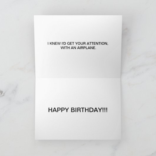 Pilot Birthday Card Kaart (Binnen)