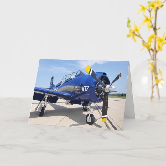Pilot Birthday Card Kaart (Gele Bloem)