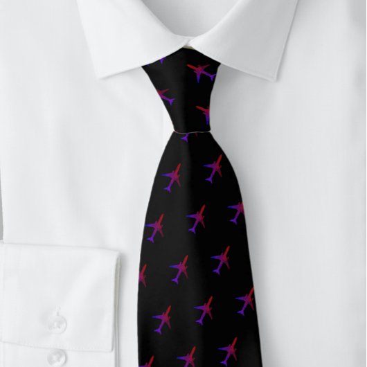 Pilot Blue Navy vliegtuig nekband Stropdas