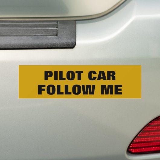 PILOT CAR, VOLG ME BUMPERSTICKER (Op auto)