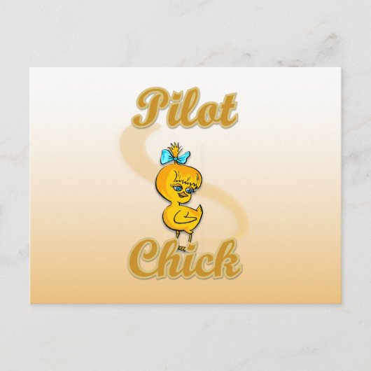 Pilot Chick Briefkaart (Voorkant)