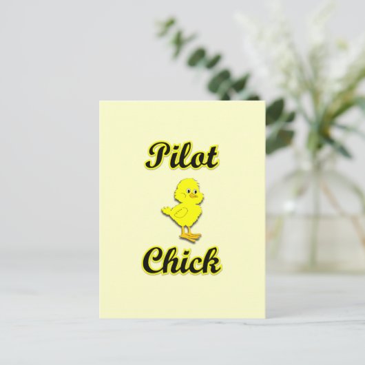 Pilot Chick Briefkaart (Staand voorkant)