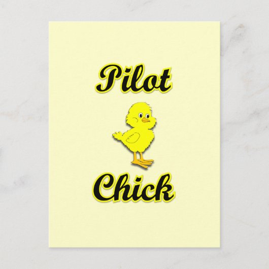 Pilot Chick Briefkaart (Voorkant)