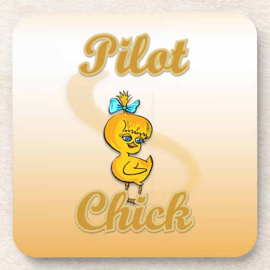 Pilot Chick Drankjes Onderzetter (Voorkant)