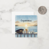 Pilot Congratulations Note Card – Elegant Aviation Notitiekaartje (Voorkant / Achterkant in situ)