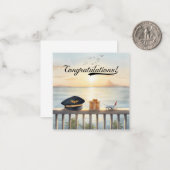 Pilot Congratulations Note Card – Elegant Aviation Notitiekaartje (Voorkant / Achterkant in situ)
