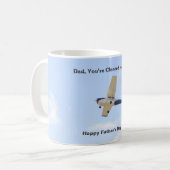 Pilot Dad Vliegtuig Vaderdag Koffie Mok (Voorkant links)