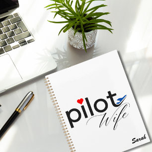 Pilot Echtgenote Typografie & Vliegtuig Eenvoudig, Planner