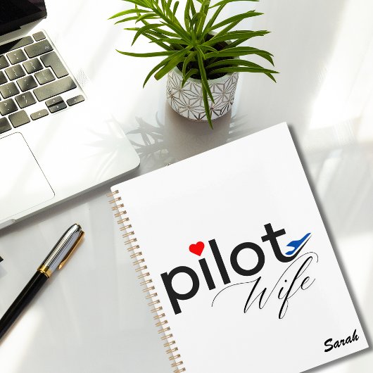 Pilot Echtgenote Typografie & Vliegtuig Eenvoudig, Planner