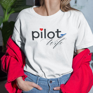 Pilot Echtgenote Typografie & Vliegtuig Eenvoudig, Tri-Blend Shirt