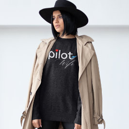 Pilot Echtgenote Typografie & Vliegtuig Eenvoudig, Trui