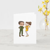 Pilot en Air Hostess Notitiekaarten (Gele Bloem)