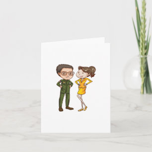 Pilot en Air Hostess Notitiekaarten