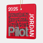Pilot Extraordinaire CUSTOM Keramisch Ornament (Links)