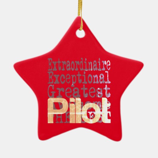 Pilot Extraordinaire Keramisch Ornament (Achterkant)