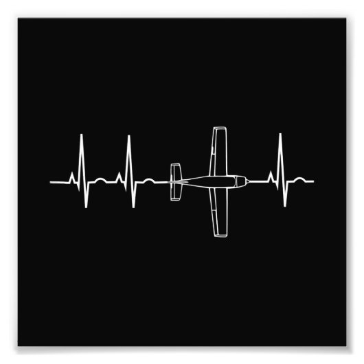  Pilot Flying Sky Heart Gift Foto Afdruk (Voorkant)